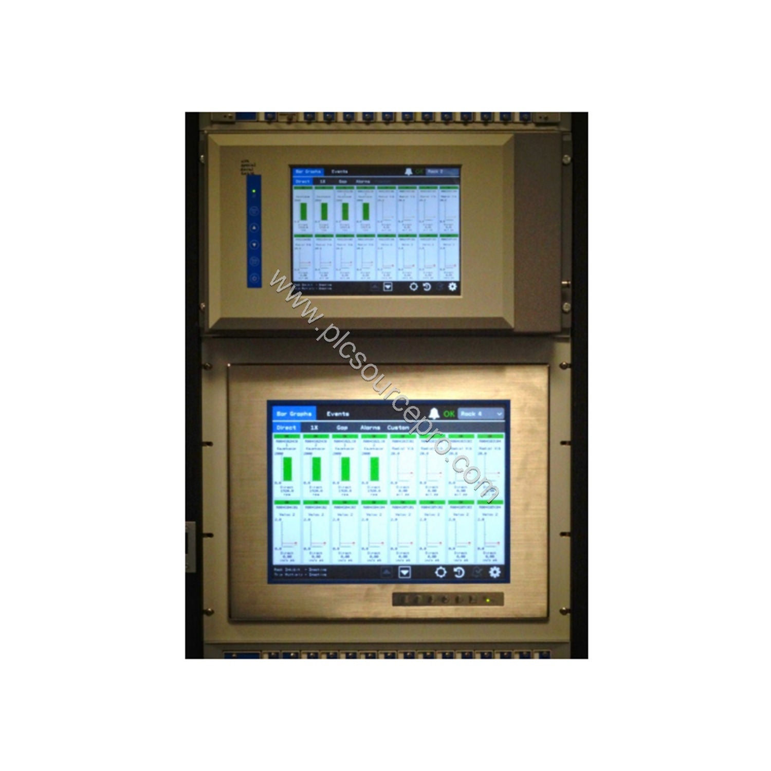 Figure 1: Front view of the Bently Nevada 3500/94M-02-00-02 VGA Display Module showing its 10-inch screen and rack-mount desi
