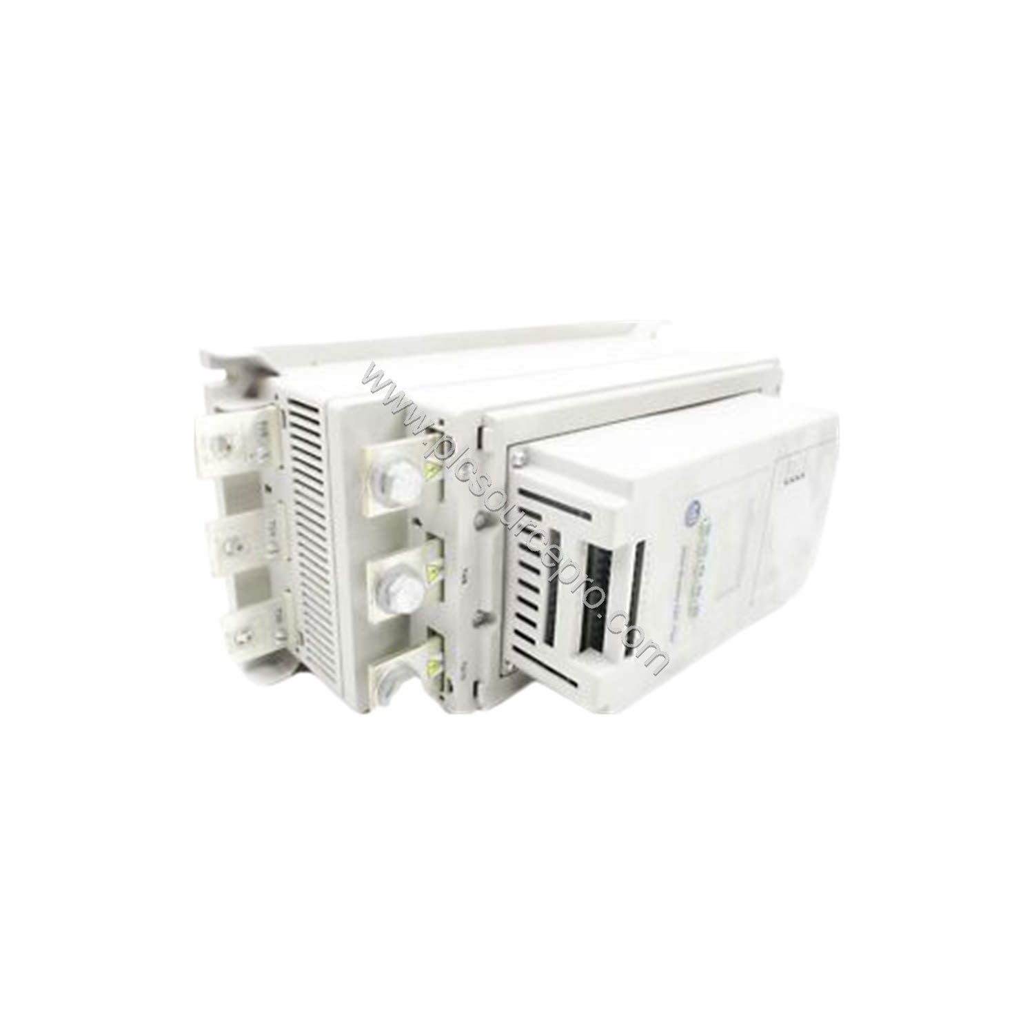 Figure 1: Front view of the Allen-Bradley 150-F108NCD SMC-Flex Smart Motor Controller showing its open-type enclosure and ter