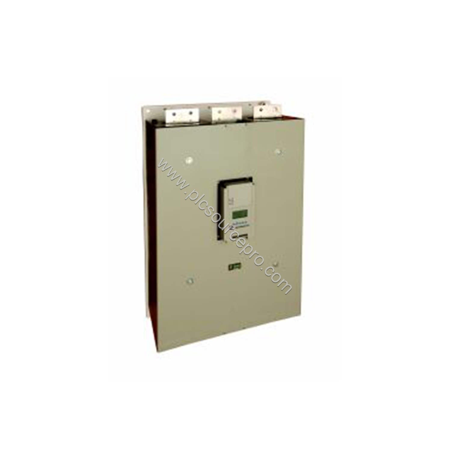 Figure 1: Front view of the Allen-Bradley 150-F1250NZE SMC-Flex solid state controller showing its open enclosure and power t