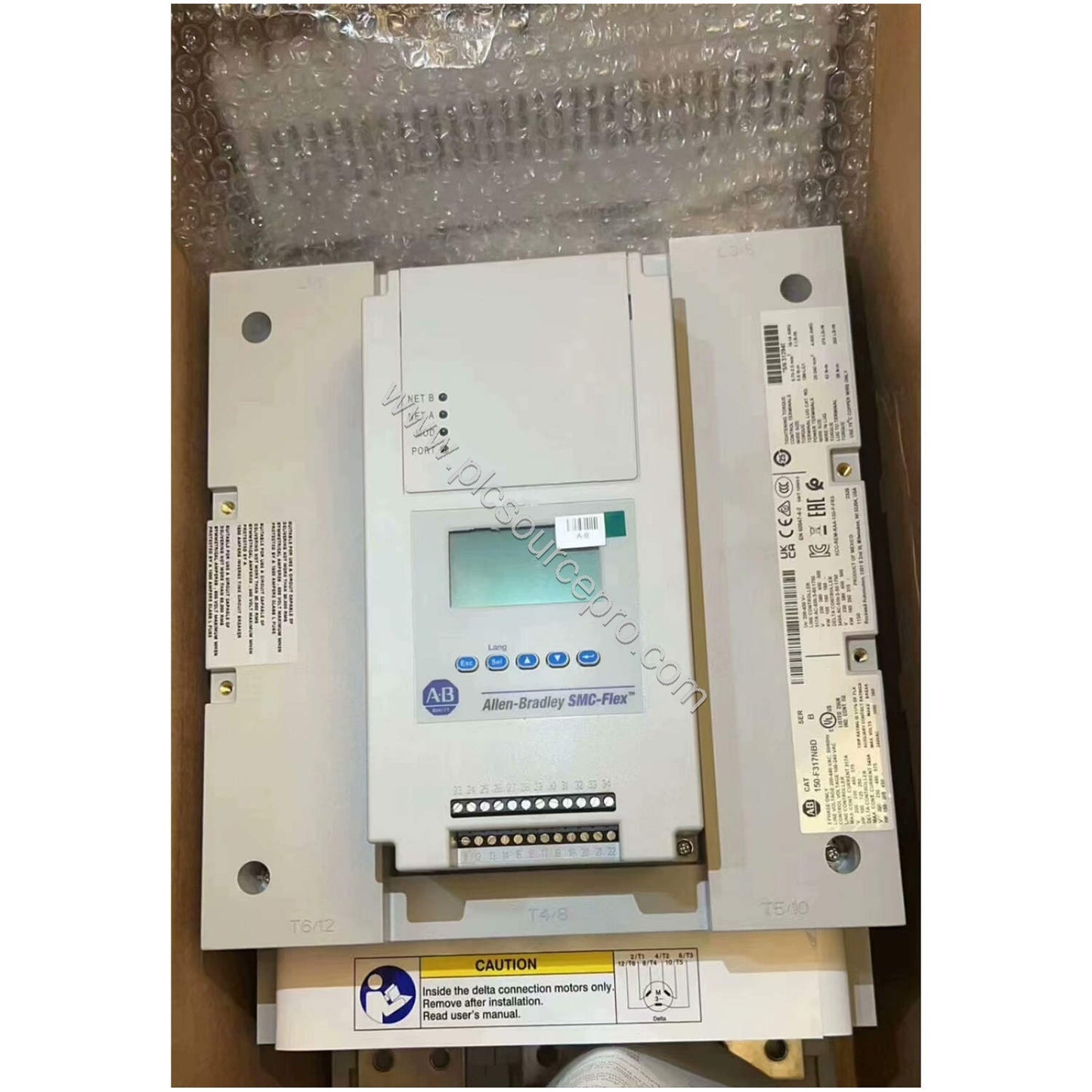 Figure 1: Front view of the Allen-Bradley 150-F135NCDB Industrial Automation Module showing its compact industrial enclosure 