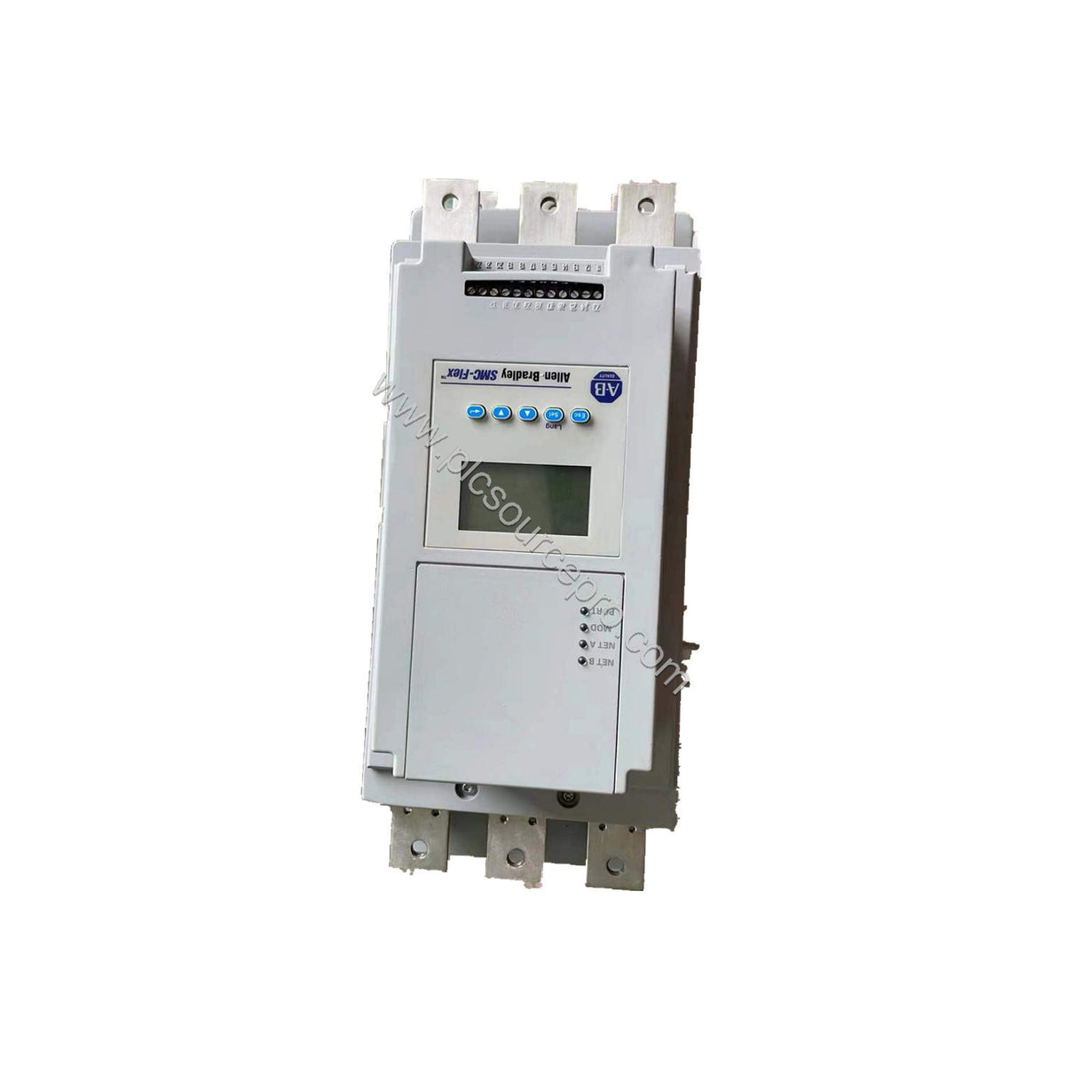 Figure 2: Close-up of the Allen-Bradley 150-F201NBD terminal connections and DPI communication ports for integration.