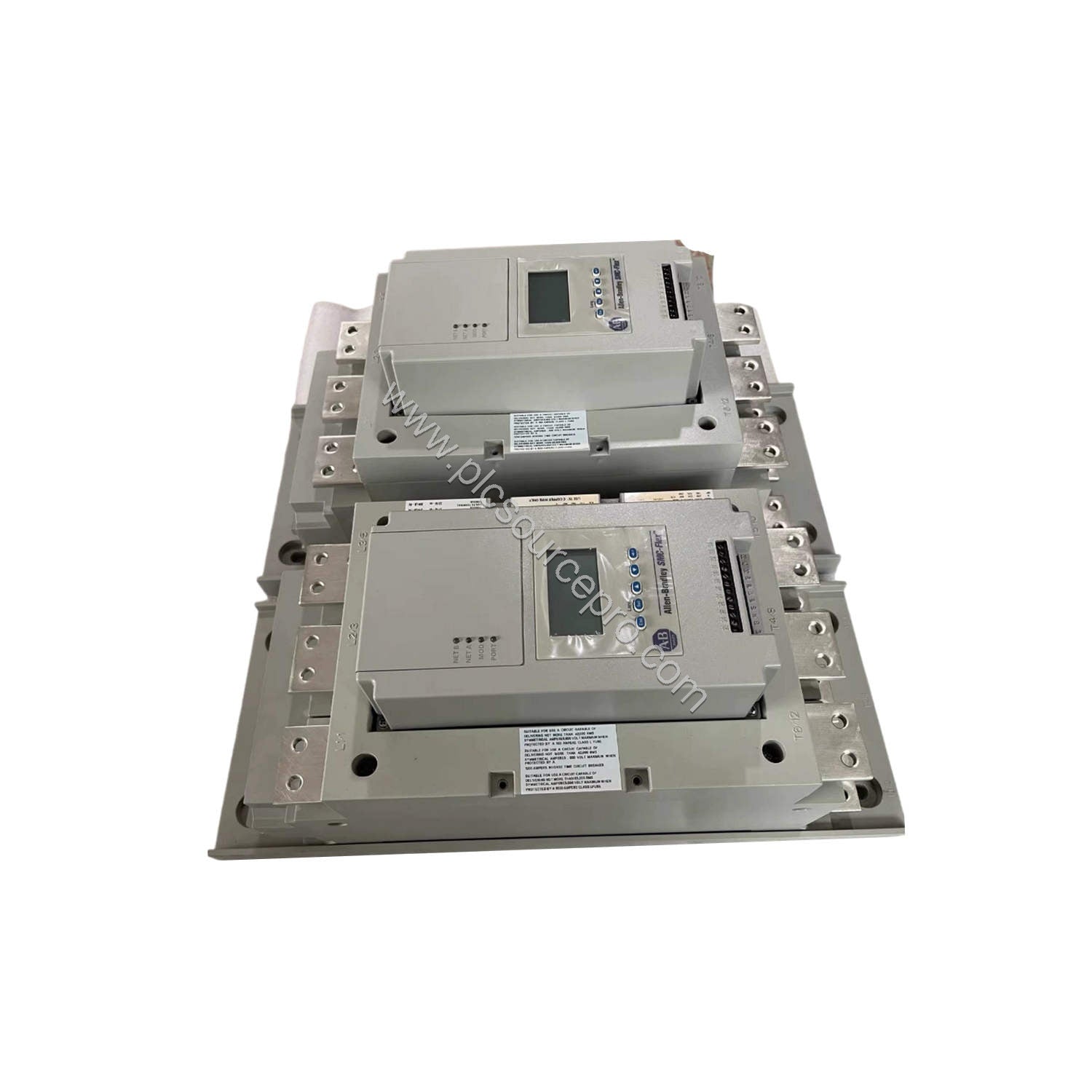 Figure 2: Detail view of the Allen-Bradley 150-F251NZD solid state motor controller rating label showing 251 A and 200 Hp at 
