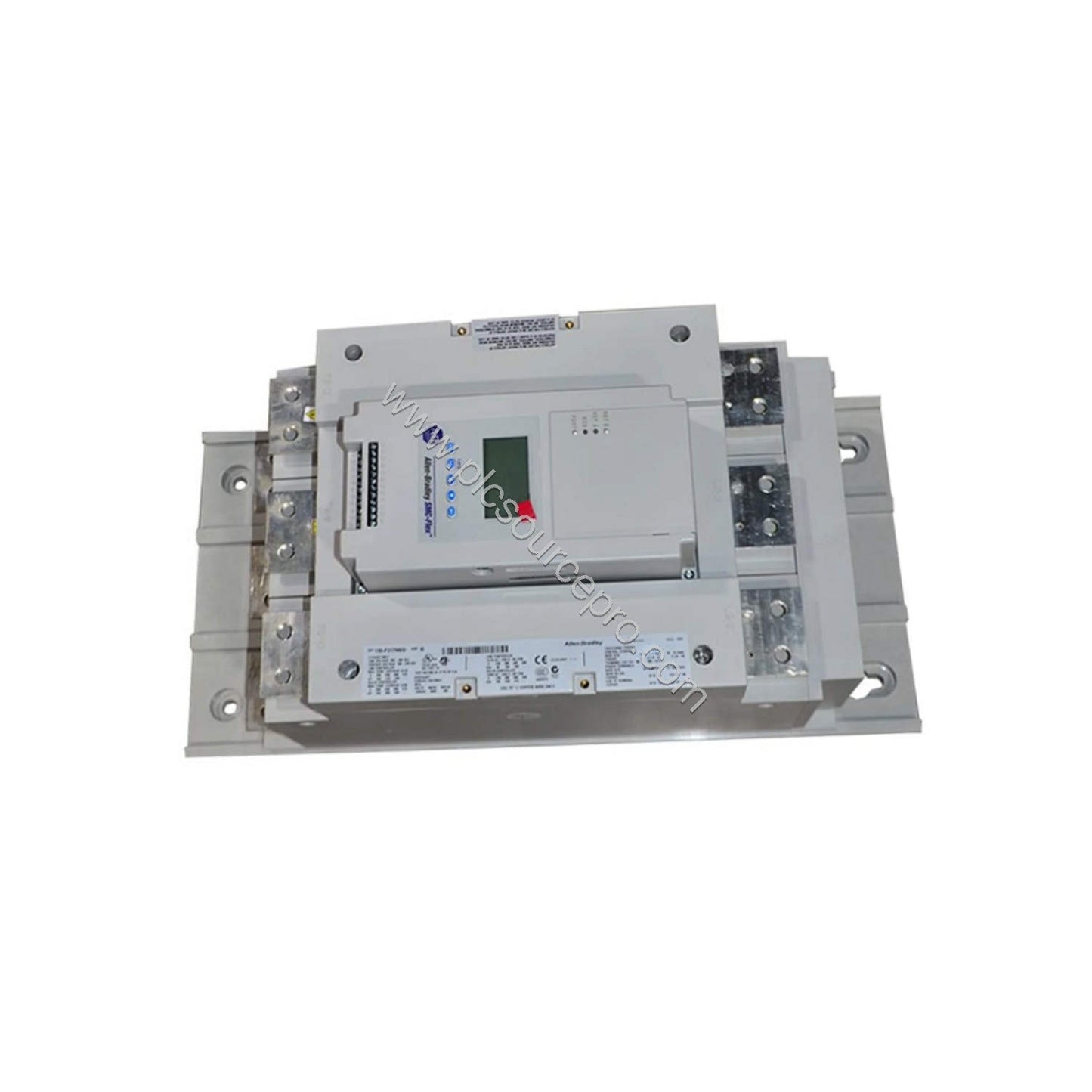 Figure 2: Close-up of the Allen-Bradley 150-F317NBD control terminal area, highlighting the programmable contacts and DPI com