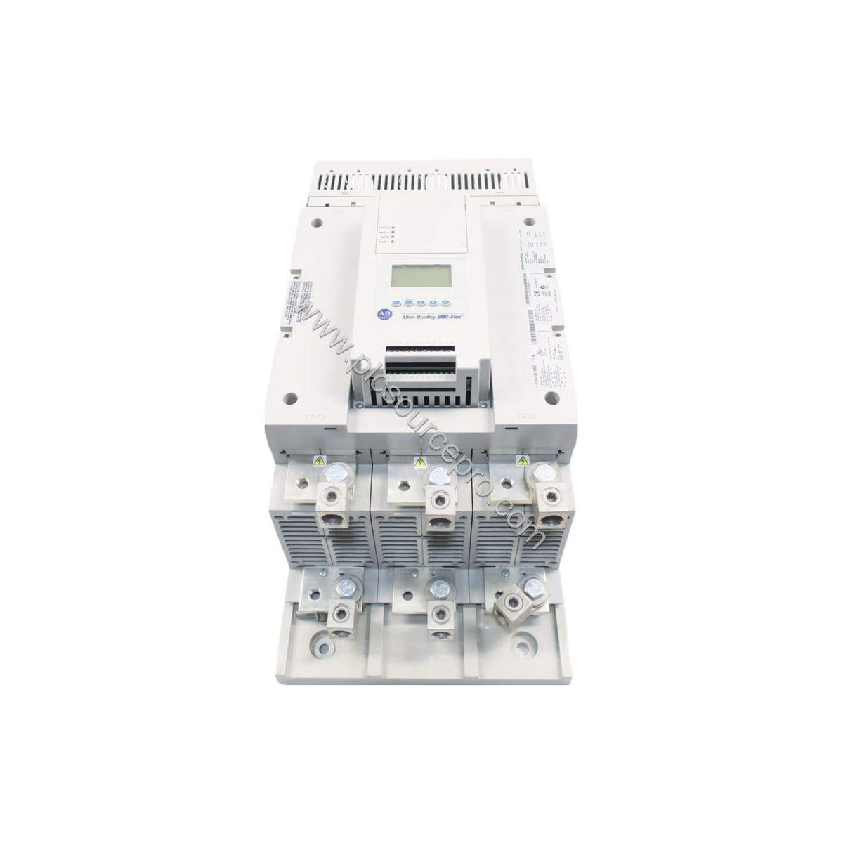Figure 1: Front view of the Allen-Bradley 150-F361NBD SMC-Flex Smart Motor Controller showing its open enclosure design and t