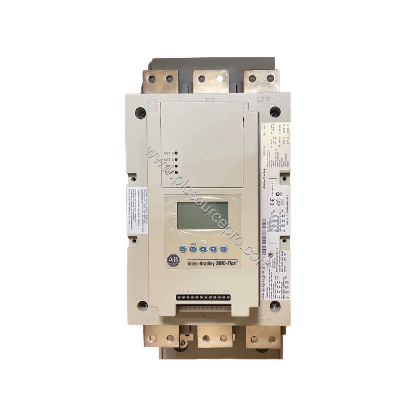 Figure 1: Front view of the Allen-Bradley 150-F361FAD solid state controller showing its rugged IP65 enclosure and status ind