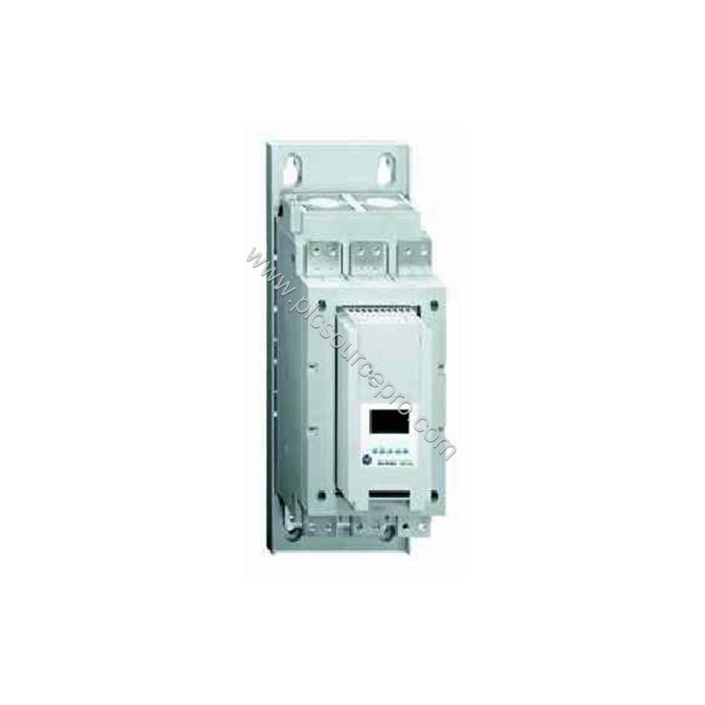 Figure 1: Front view of the Allen-Bradley 150-F43NCD SMC-Flex solid state controller showing its open enclosure and built-in 