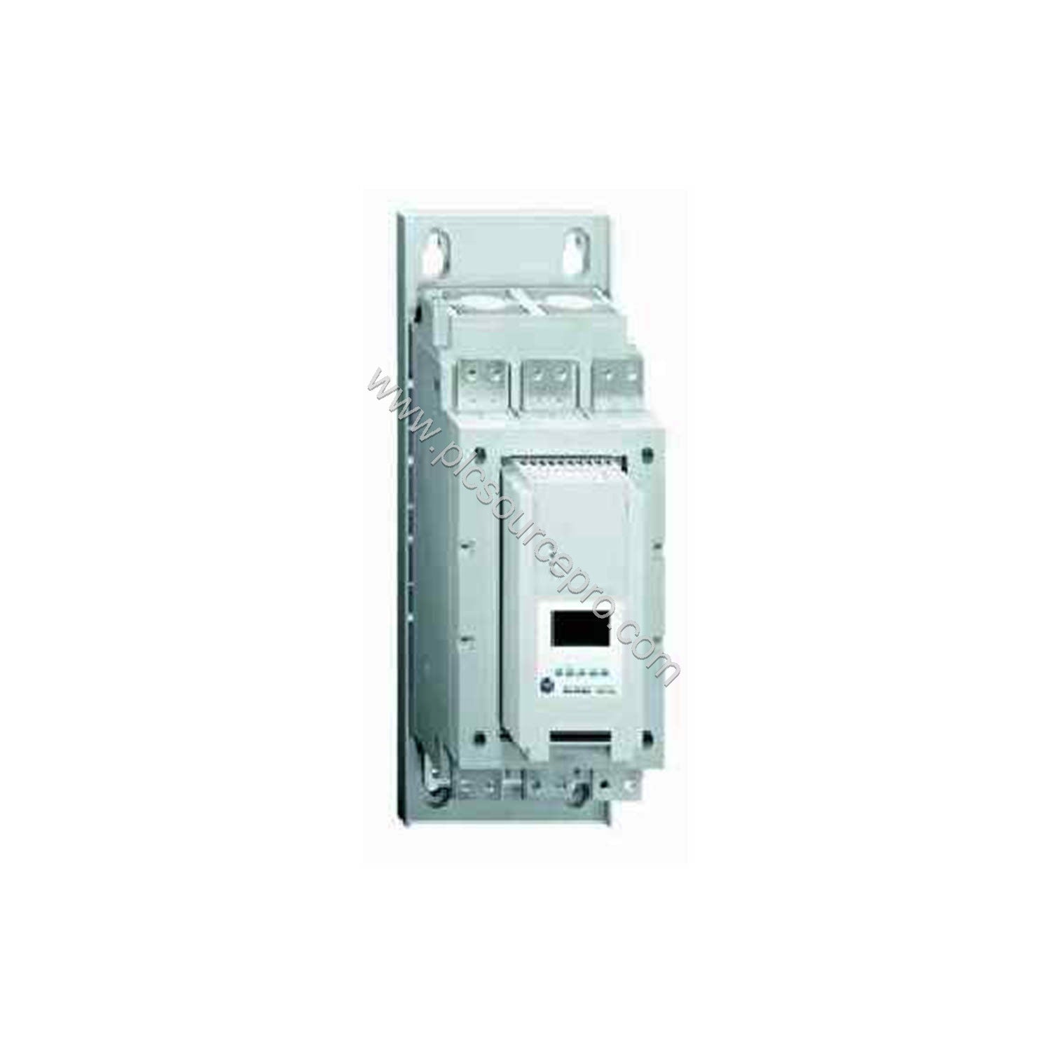 Figure 1: Front view of the Allen-Bradley 150-F43NCD SMC-Flex solid state controller showing its open enclosure and built-in 