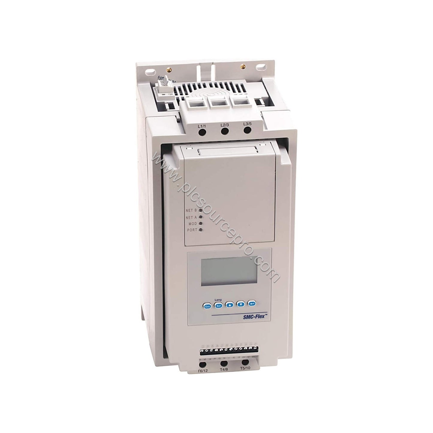 Figure 1: Front view of the Allen-Bradley 150-F480NBDD open smart motor controller showing its compact industrial enclosure a