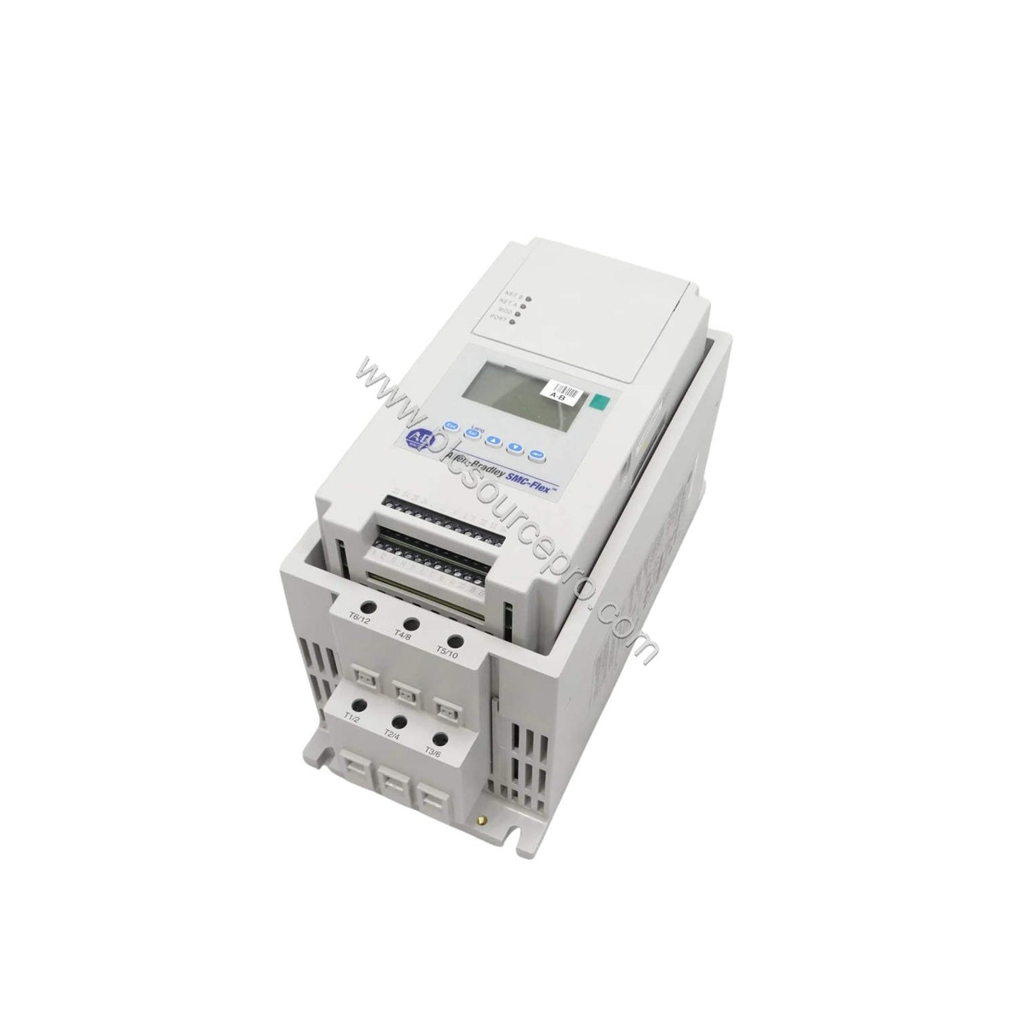 Figure 1: Front view of the Allen-Bradley 150-F5FHD solid-state controller showing its IP65 enclosure and programmable keypad