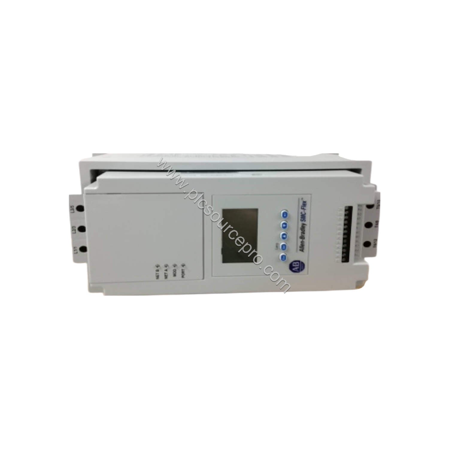 Figure 1: Front view of the Allen-Bradley 150-F60NBD Industrial Automation Module showing its open-type enclosure and front p