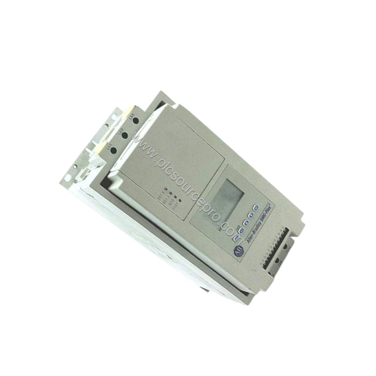 Figure 2: Close-up of the Allen-Bradley 150-F85NCD terminal connections and serial interface port for network integration.