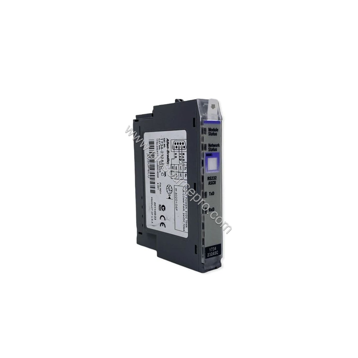 Figure 2: Close-up of the Allen-Bradley 1734-8CFGDLX module terminals and wiring base, highlighting the 8 configurable I/O po
