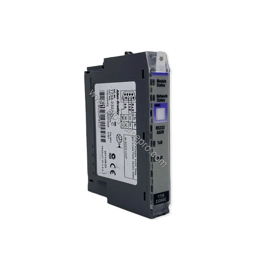 Figure 1: Front view of the Allen-Bradley 1734-8CFGDLX Industrial Automation Module showing its compact DIN-rail mountable en
