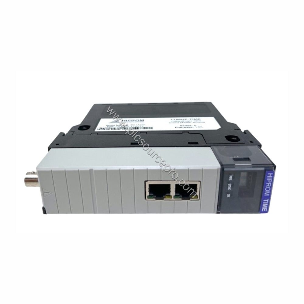 Figure 1: Front view of the Allen-Bradley 1756HP-TIME ControlLogix Time Synchronization Module showing its compact industrial