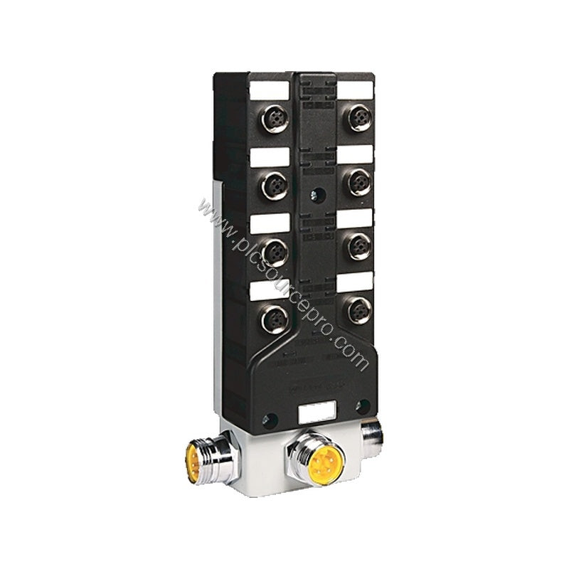 Figure 2: Close-up of the Allen-Bradley 1792D-8BVT8D digital I/O module with DeviceNet and power terminals, highlighting its 