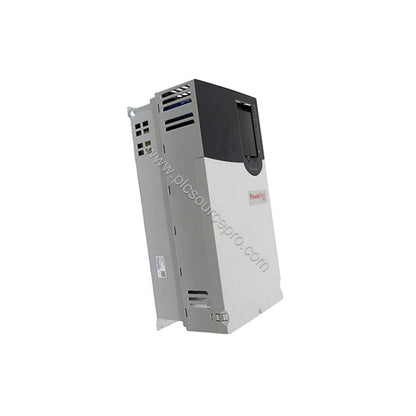 Figure 2: Close-up of the Allen-Bradley 20F11NC104JA0NNNNN drive’s nameplate and option slot locations, highlighting the 104 