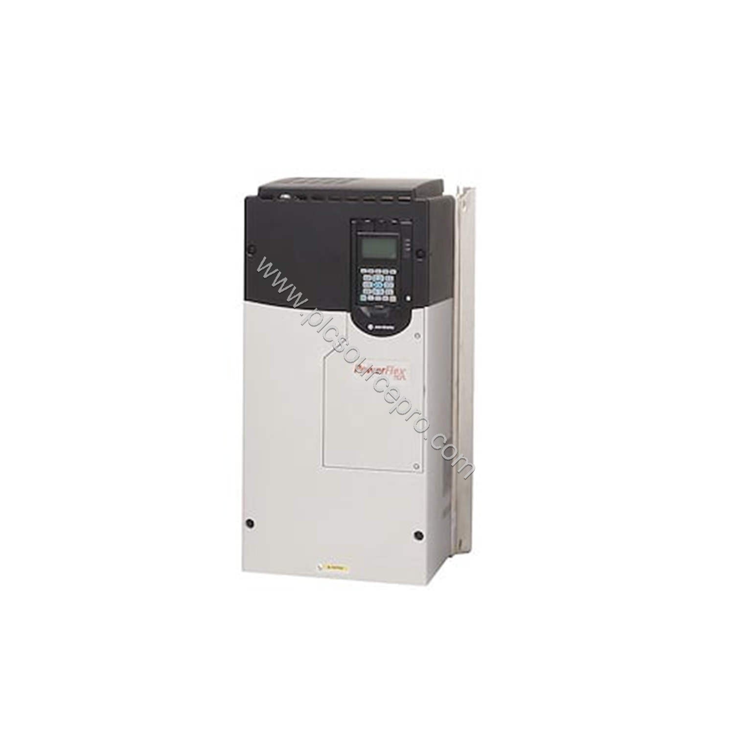 Figure 1: Front view of the Allen-Bradley 20F1AND125AN0NNNNN PowerFlex 753 drive showing its open enclosure and cooling fan g