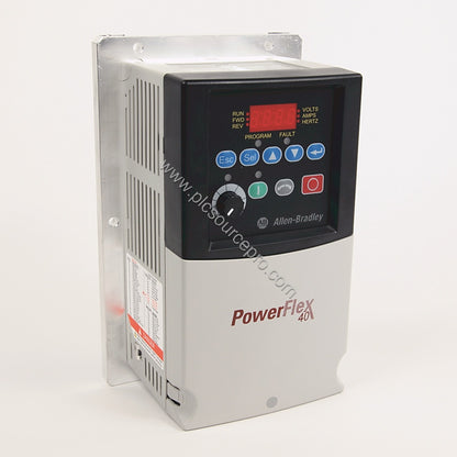 Figure 2: The Allen-Bradley 22B-B012C104 drive with panel-mount frame and RS-485 communication port for industrial automation