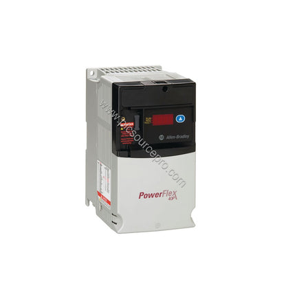 Figure 1: Front view of the Allen-Bradley 22D-B024F104 PowerFlex 40P drive showing its compact industrial enclosure and statu
