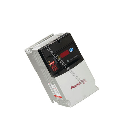 Figure 2: Side view of the Allen-Bradley 22D-B024F104 drive illustrating the flange mount design and ventilation slots for re