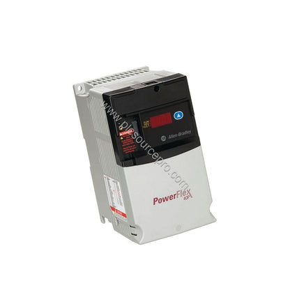 Figure 1: Front view of the Allen-Bradley 22D-B2P3F104 industrial automation module showing its compact flange-mount enclosur
