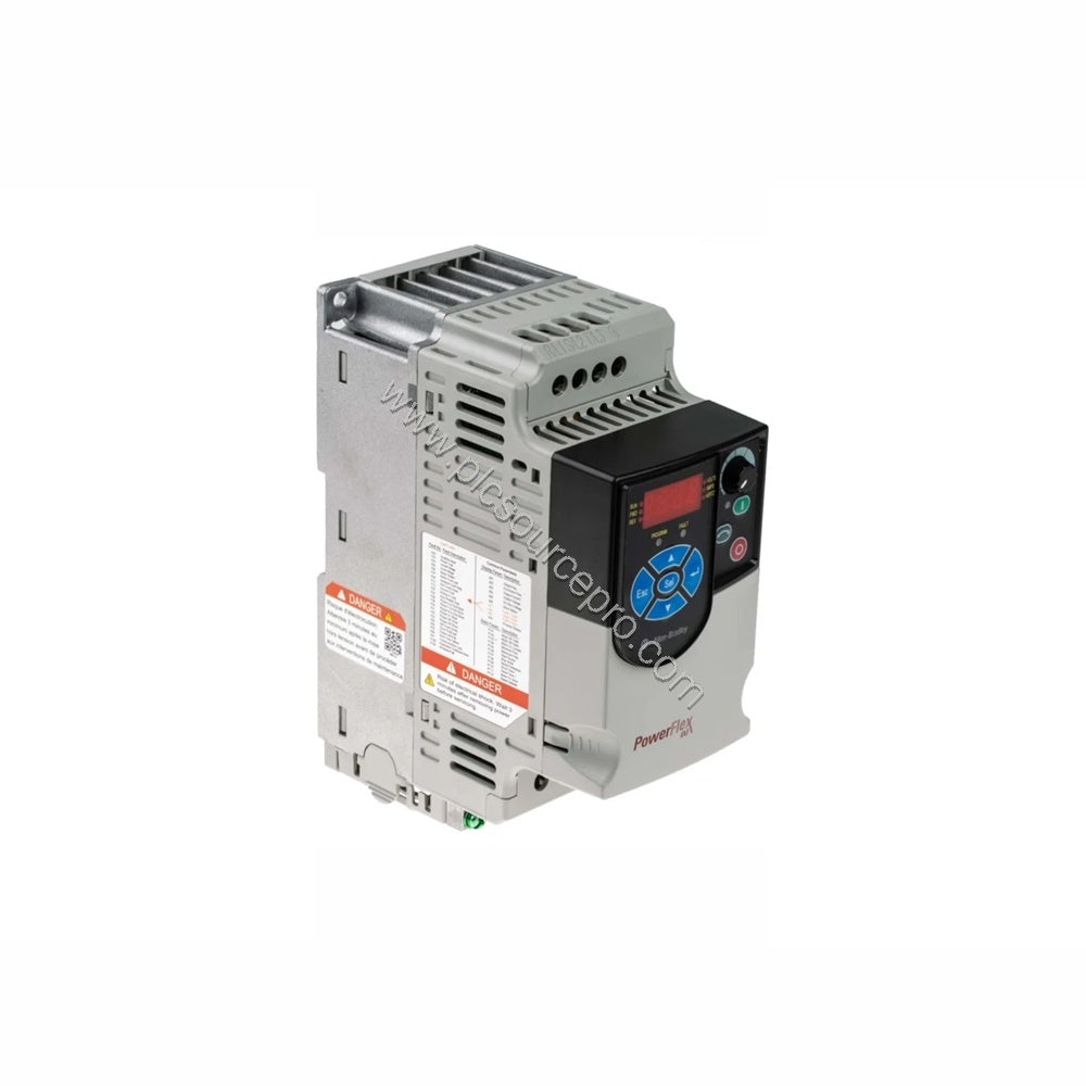 Figure 1: Front view of the Allen-Bradley 22F-D6P0N113 Industrial Automation Module showing its compact metal enclosure and f