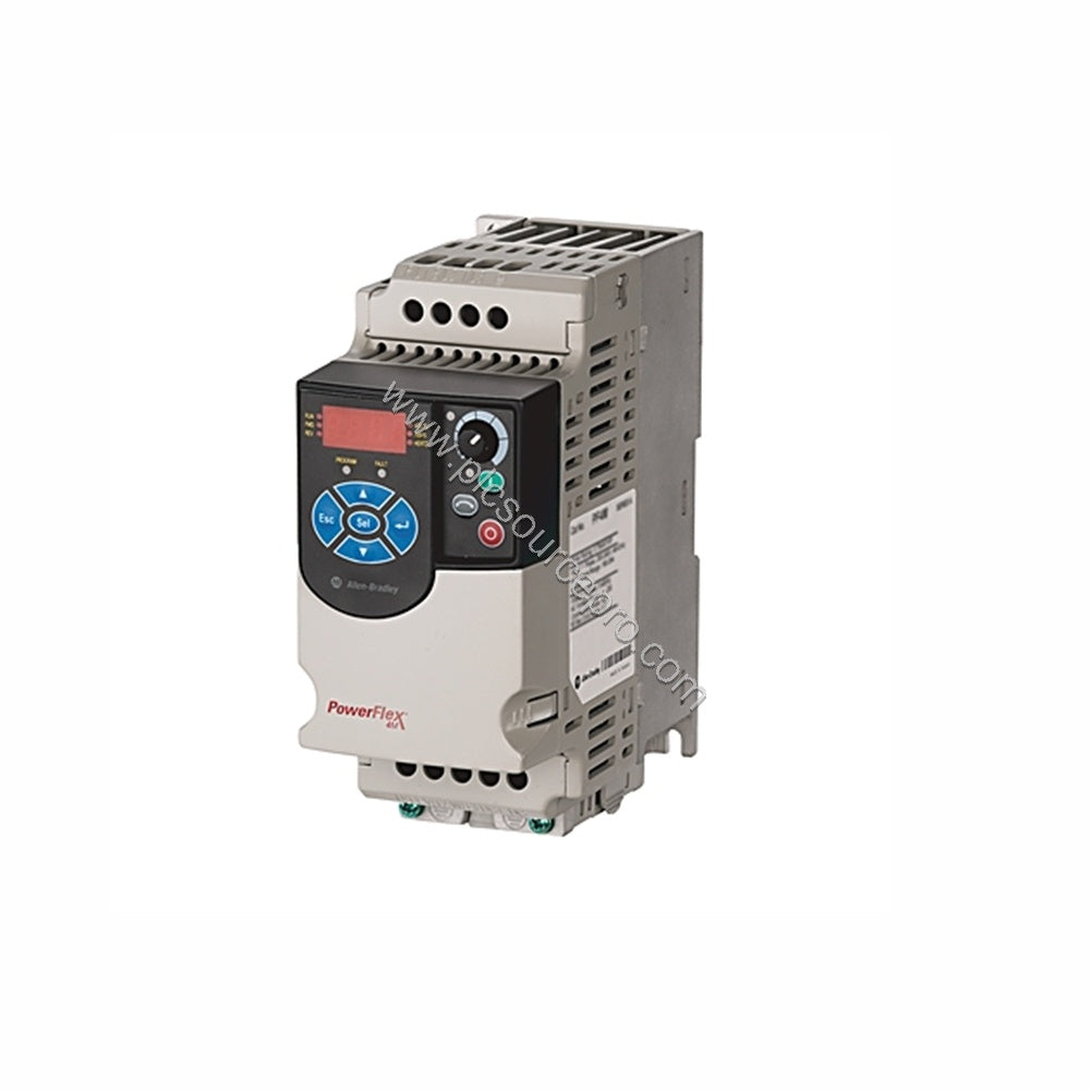 Figure 2: Side view of the Allen-Bradley 22F-D6P0N113 PowerFlex 4M drive highlighting the IP20 enclosure and terminal block l