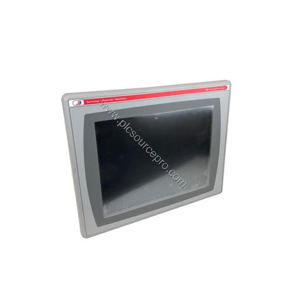 Figure 2: Rear view of the Allen-Bradley 2711P-B10C4D8 highlighting the Ethernet, RS-232, ControlNet, and USB host ports for 