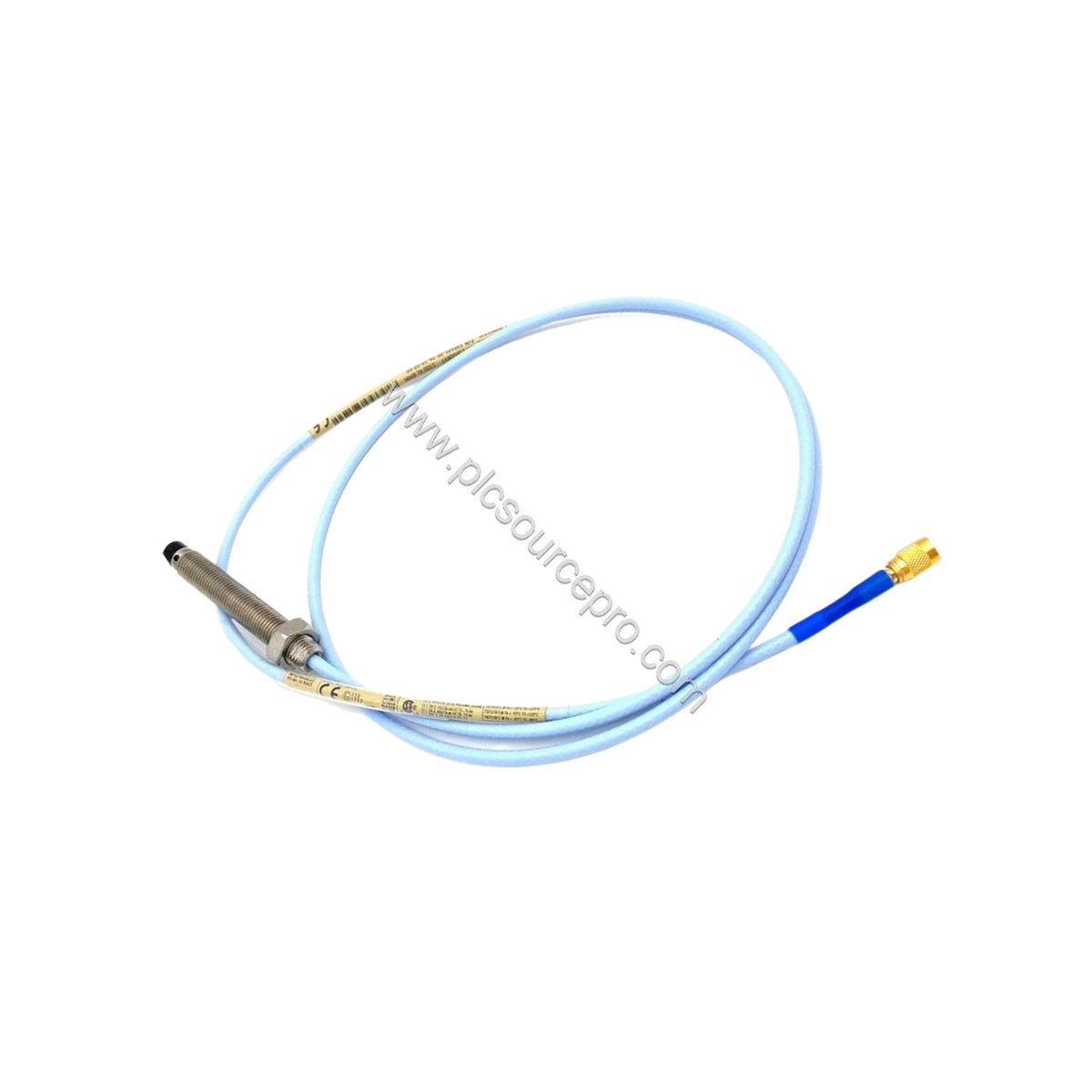 Figure 1: Close-up view of the Bently Nevada 330101-20-35-10-02-CN 3300 XL 8 mm probe showing its stainless steel case and th