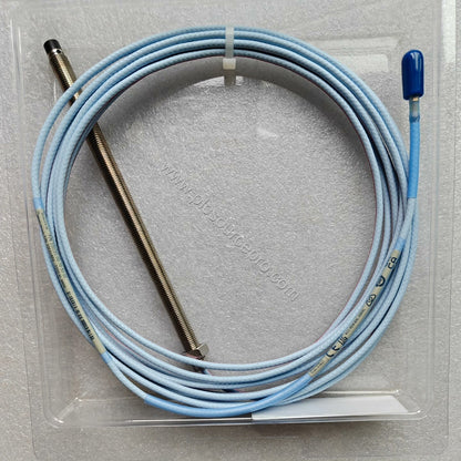 Figure 2: View of the Bently Nevada 330191-00-26-10-00 probe cable and connector, highlighting the gold-plated contacts and r