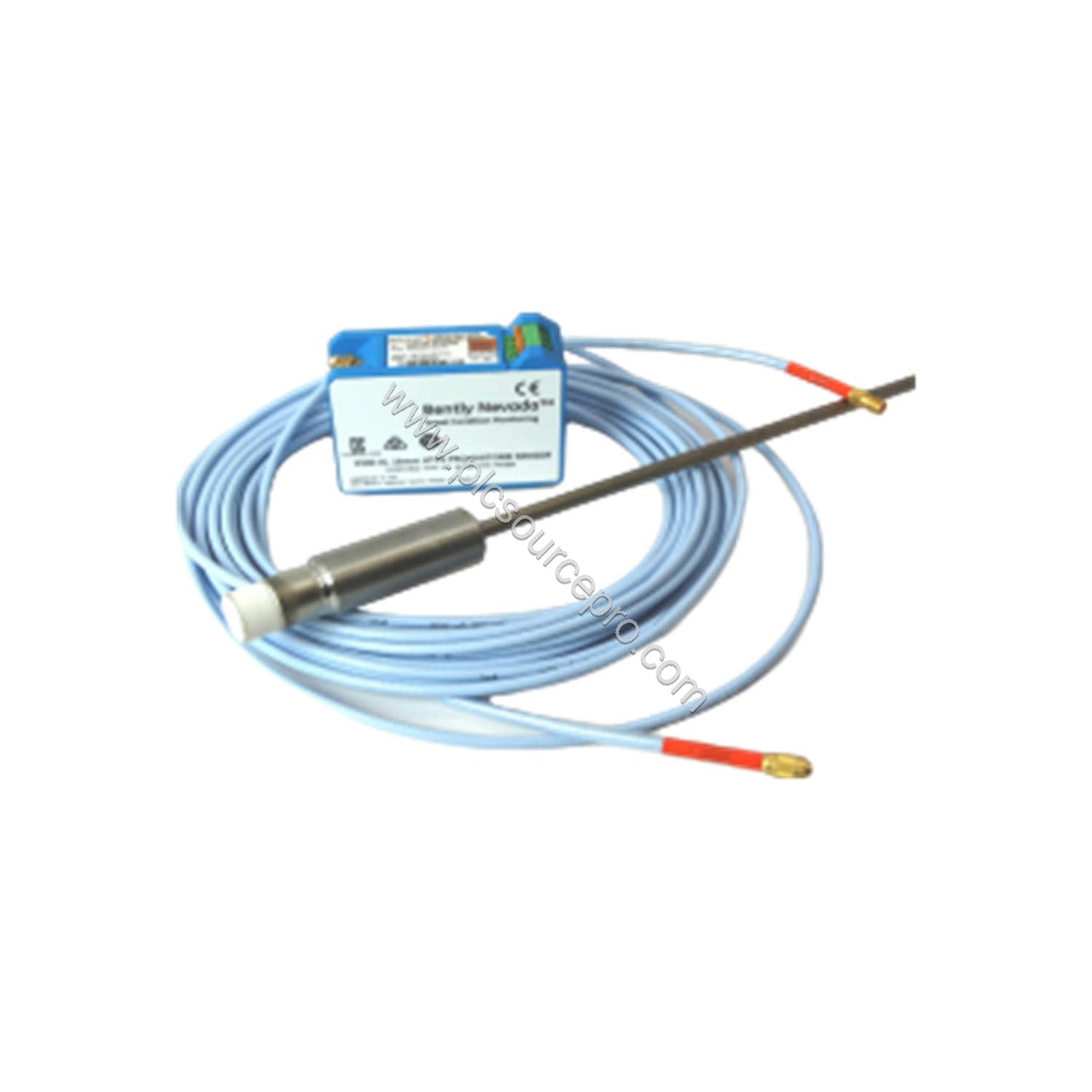 Figure 1: Front view of the Bently Nevada 330301-000-011-10-90-00-00 high temperature probe showing its ceramic tip and stain