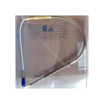 Figure 1: Close-up view of the Bently Nevada 330904-08-15-70-11-05 proximity probe showing the M8X1 threaded case and armored