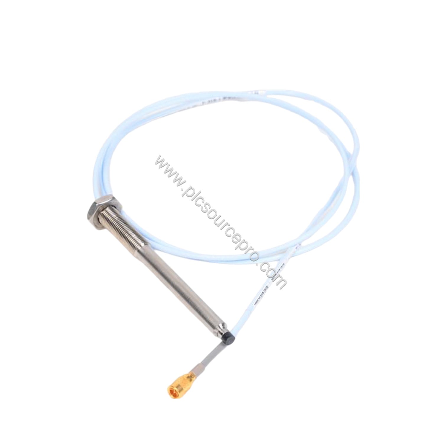 Figure 1: Bently Nevada 330905-00-05-05-02-05 proximity probe with M10X1 thread and 0.5 meter cable, shown in its original fa
