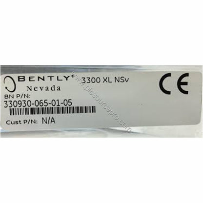 Figure 1: Front view of the Bently Nevada 330930-045-03-05 extension cable showing its flexible FEP-insulated coaxial constru