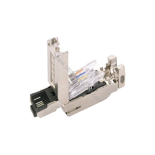 Figure 1: Front view of the Siemens 6GK1901-1BB10-2AB0 Industrial Automation Module showing its metal enclosure, RJ45 connect