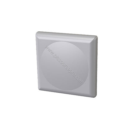 Figure 1: Front view of the Siemens 6GK5793-8DJ00-0AA0 IWLAN antenna showing its compact white enclosure and two N-type conne