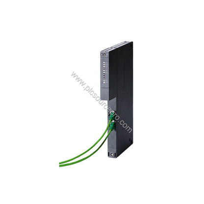 Figure 1: Front view of the Siemens 6GK7443-1EX30-0XE0 CP 443-1 communications processor showing dual RJ45 ports and status L