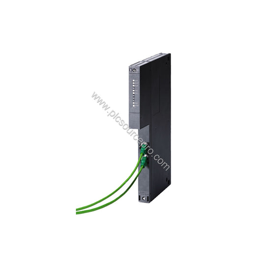 Figure 1: Front view of the Siemens 6GK7443-1EX30-0XE0 CP 443-1 communications processor showing dual RJ45 ports and status L