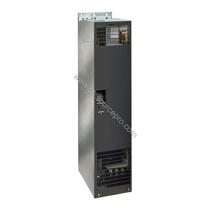 Figure 1: Front view of the Siemens 6SE6440-2UD42-0GA1 MICROMASTER 440 drive showing its enclosure with cooling fan grille an