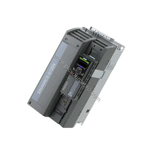 Figure 1: Front view of the Siemens 6SE7021-0TA61-Z Industrial Automation Module showing its compact metal enclosure and stat