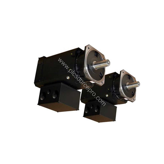 Figure 1: Front view of the B&R 8LSC45.ee060ff00-4 externally fan-cooled servo motor showing its compact industrial housing a