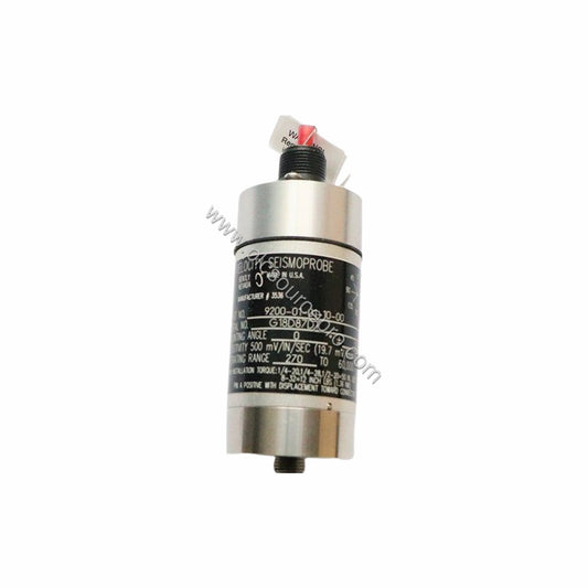 Figure 1: The Bently Nevada 9200-03-01-10-00 Industrial Automation Module, a two-wire velocity seismoprobe transducer, shown 