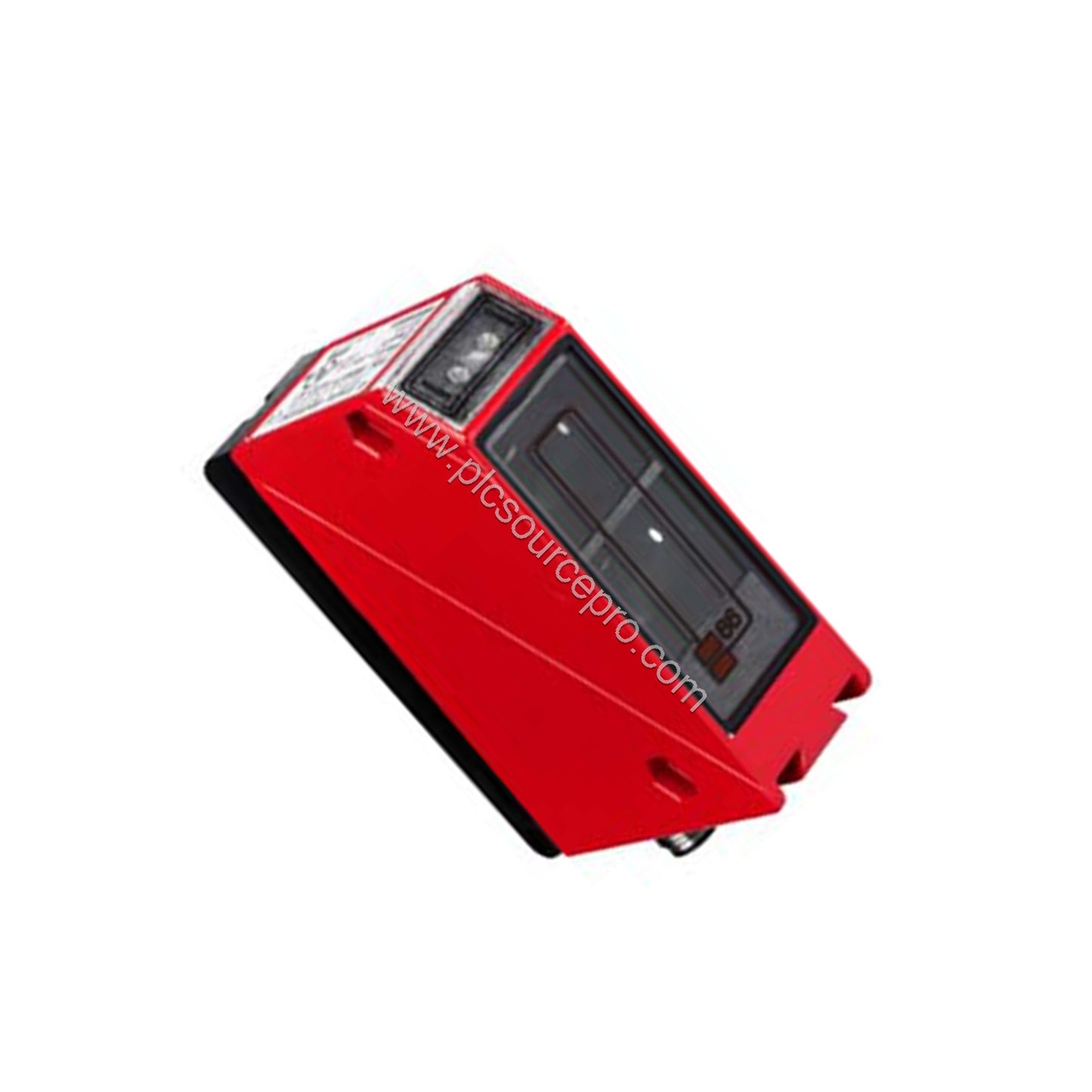 Figure 2: Side view of the Lenze 96M/A-3410-44 throughbeam photoelectric sensor, displaying the 4-pin A-coded connection and 