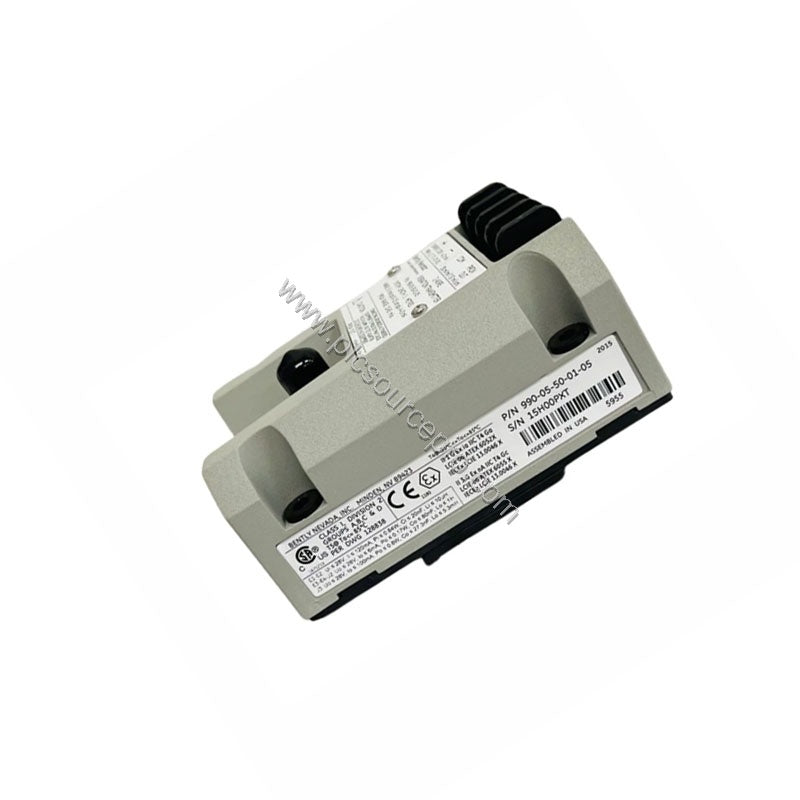 Figure 1: Front view of the Bently Nevada 990-08-70-02-CN Industrial Automation Module showing its compact metal enclosure an