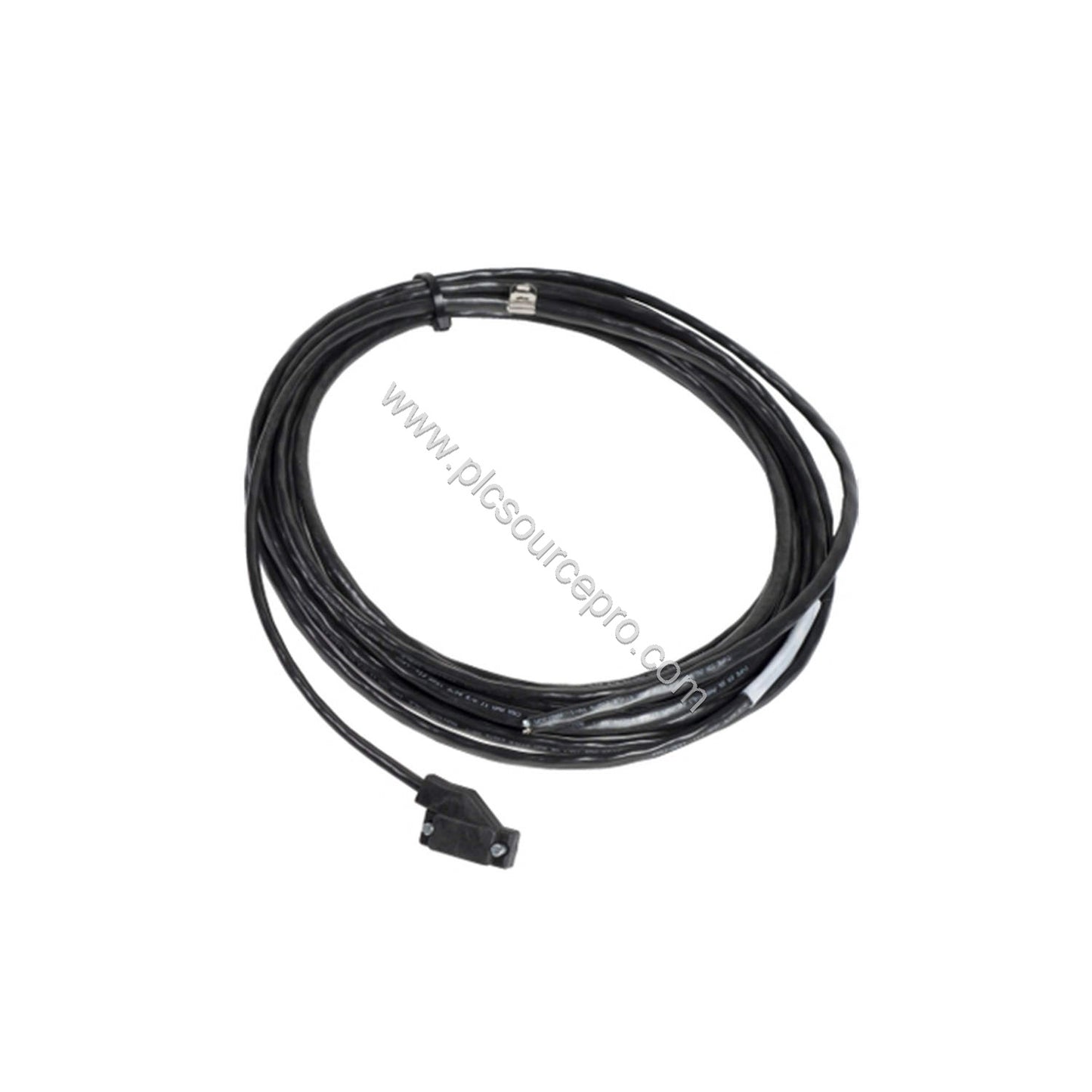 Figure 1: Front view of the Schneider 990NAA21510 programming cable showing the ruggedized T-connector and flexible black cab
