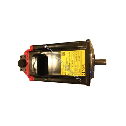 Figure 1: Front view of the FANUC A06B-0064-B203 AC Servo Motor showing the straight shaft with keyway and sealed IP67 housin