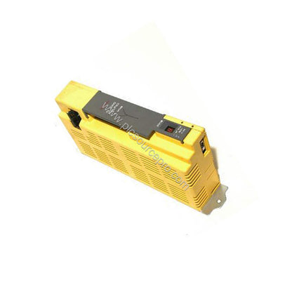 Figure 2: Side view of the FANUC A06B-6066-H246 highlighting the mounting flanges and air cooling vents for reliable industri