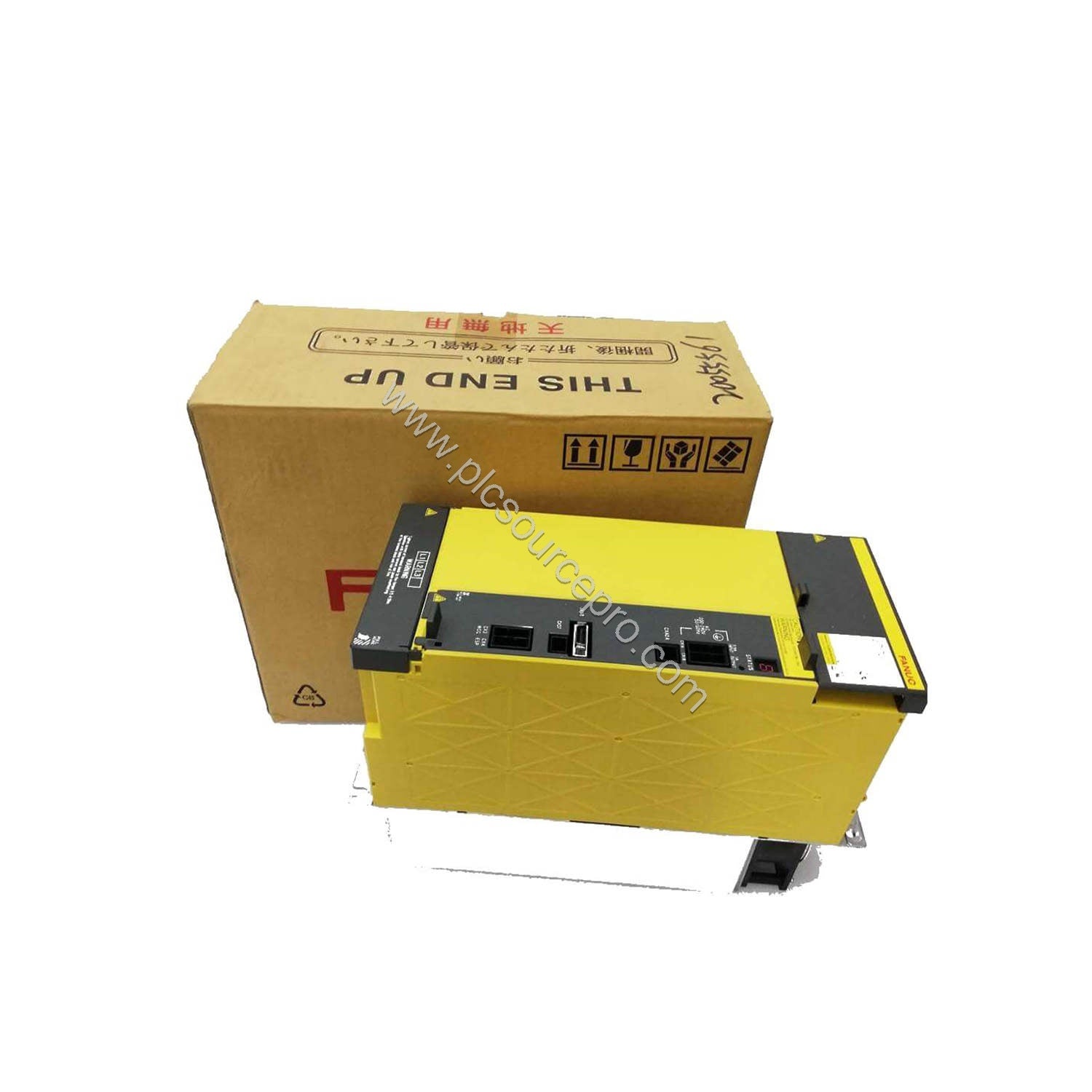 Figure 1: Front view of the FANUC A06B-6087-H145 industrial automation power supply module showing its rugged metal enclosure