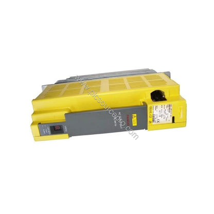 Figure 2: Side view of the FANUC A06B-6089-H106 highlighting its compact vertical-mount design and robust metal housing for C
