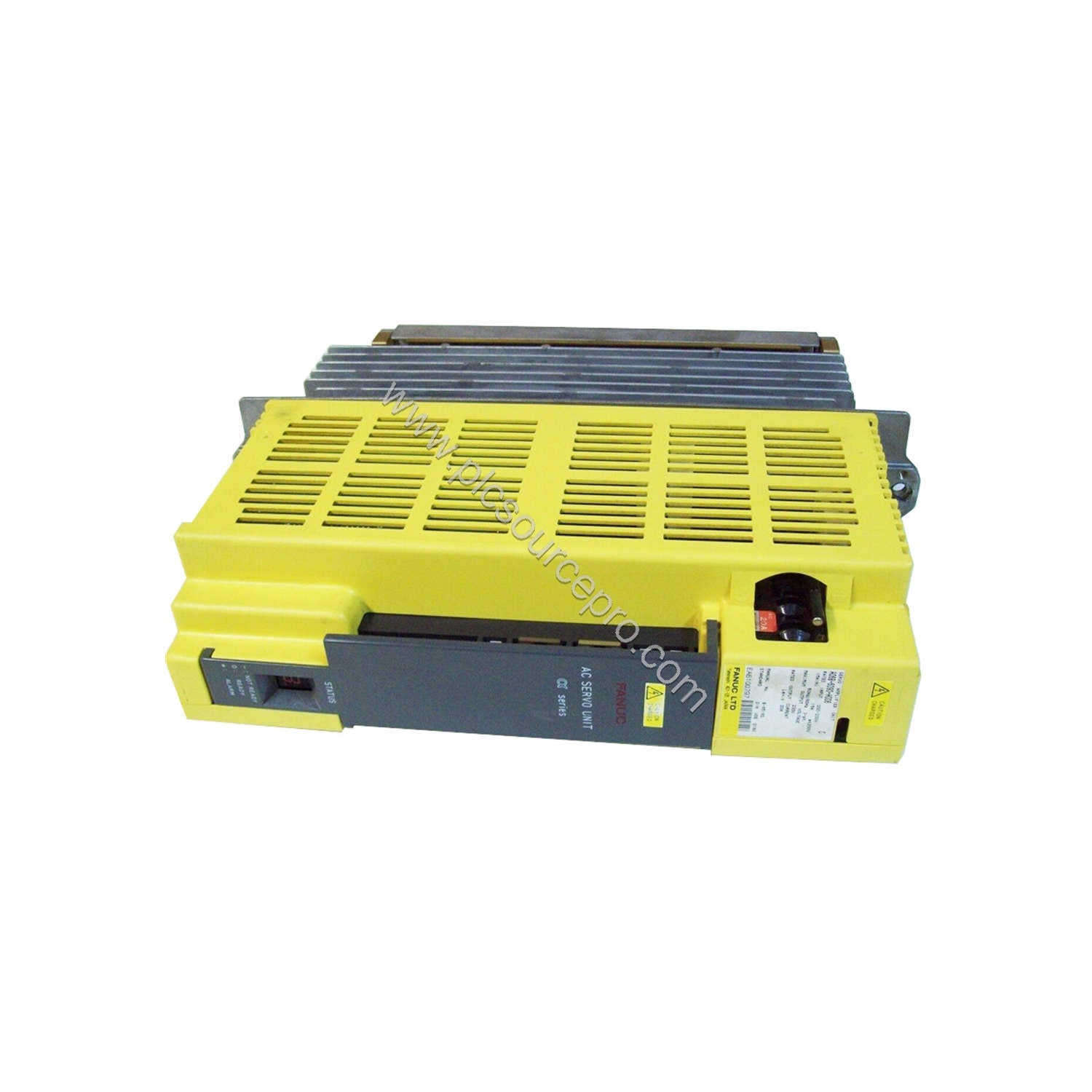 Figure 2: Close-up of the FANUC A06B-6090-H006 terminal connections and cooling vents, highlighting its robust construction f